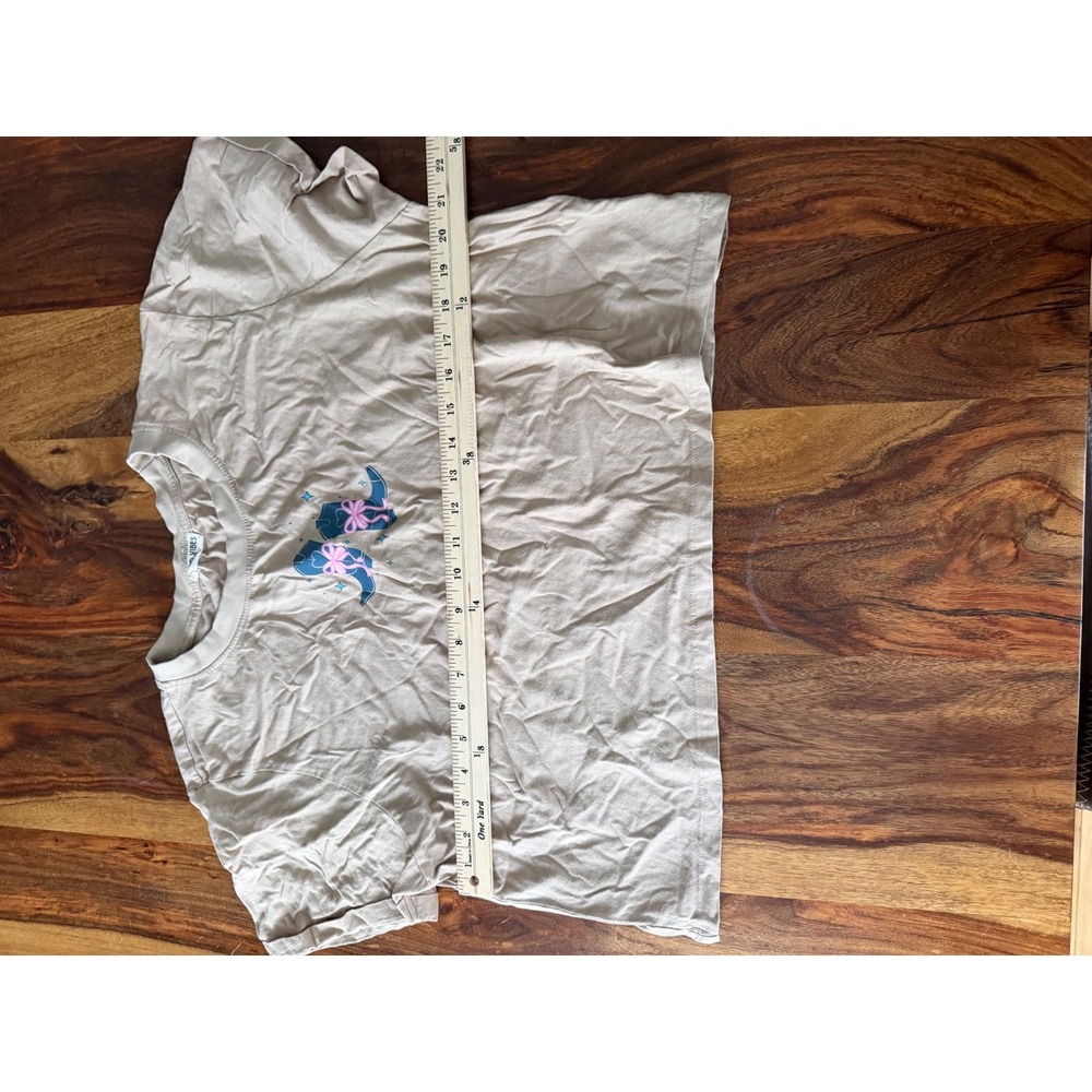 Western Coquette Cowboy Graphic Baby Tee Womens Cropped Y2K Rodeo Stagecoach Top - Picture 8 of 11